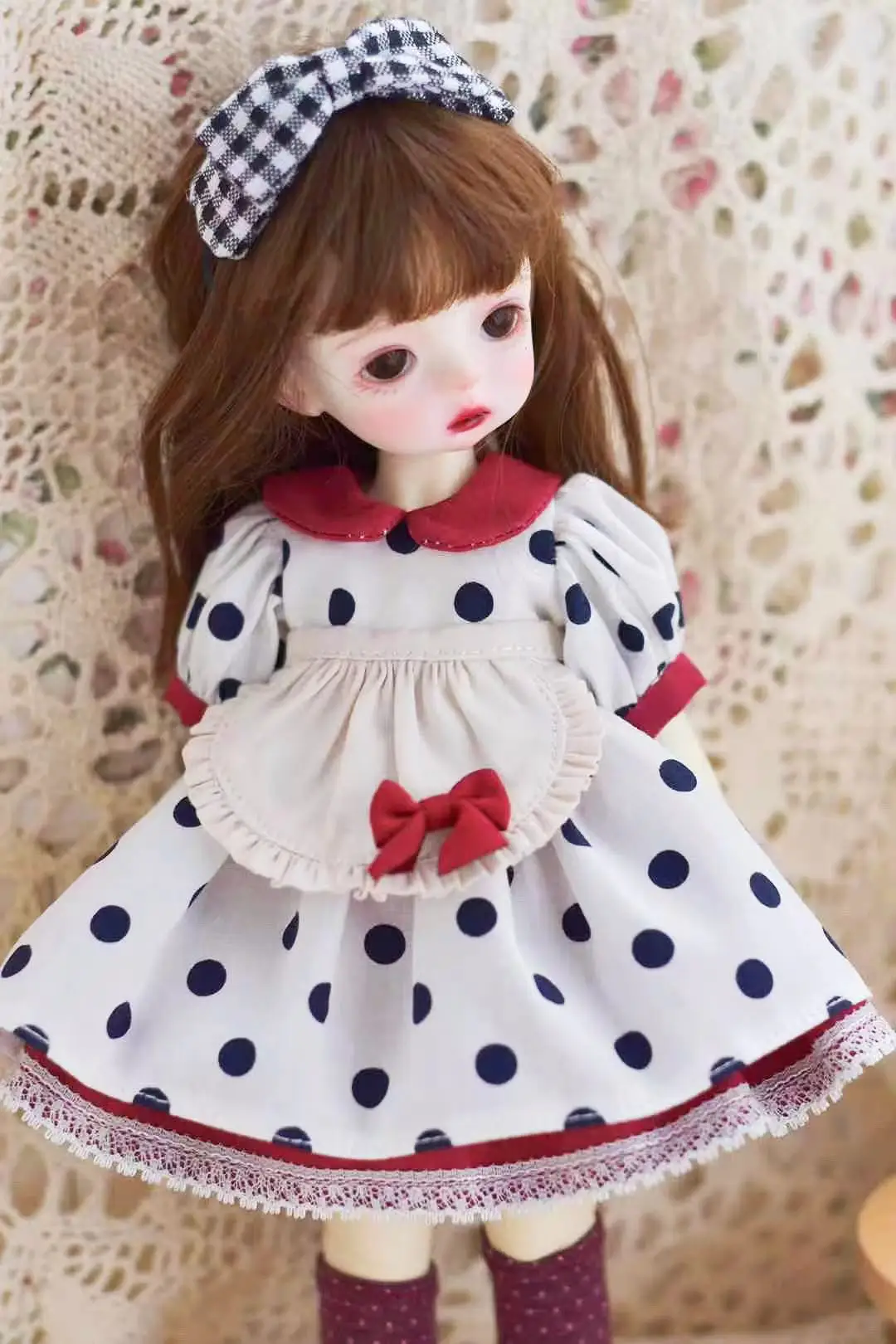 Dula Doll Clothes Dress Polka dot red bow Azone Licca ICY JerryB 1/6 Bjd Doll Accessories
Dula Doll Clothes Dress Polka dot red bow Azone Licca ICY JerryB 1/6 Bjd Doll Accessories