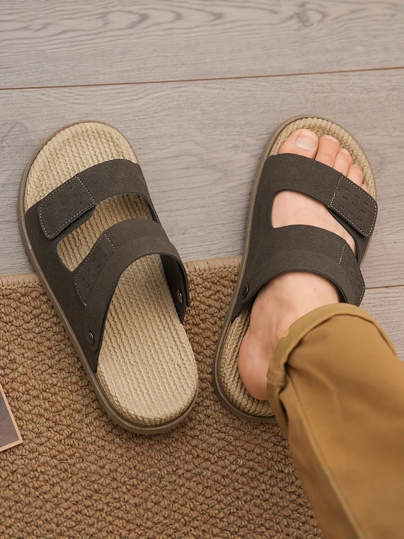 Birkent Men's Summer Outdoor Casual Beach Sandals Anti-Slip Lightweight Woven Linen Thick Bottom Wear-Resistant Slip-On Shoes
Birkent Men's Summer Outdoor Casual Beach Sandals Anti-Slip Lightweight Woven Linen Thick Bottom Wear-Resistant Slip-On Shoes