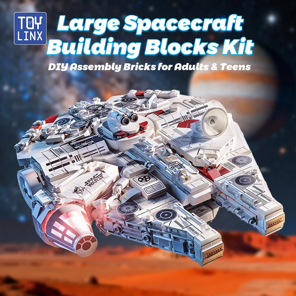 Large Spacecraft Building Bricks 1631PCS DIY Millennium Assembly Model Kit Realistic Space Ship Details Birthday Gifts for Teens
Large Spacecraft Building Bricks 1631PCS DIY Millennium Assembly Model Kit Realistic Space Ship Details Birthday Gifts for Teens