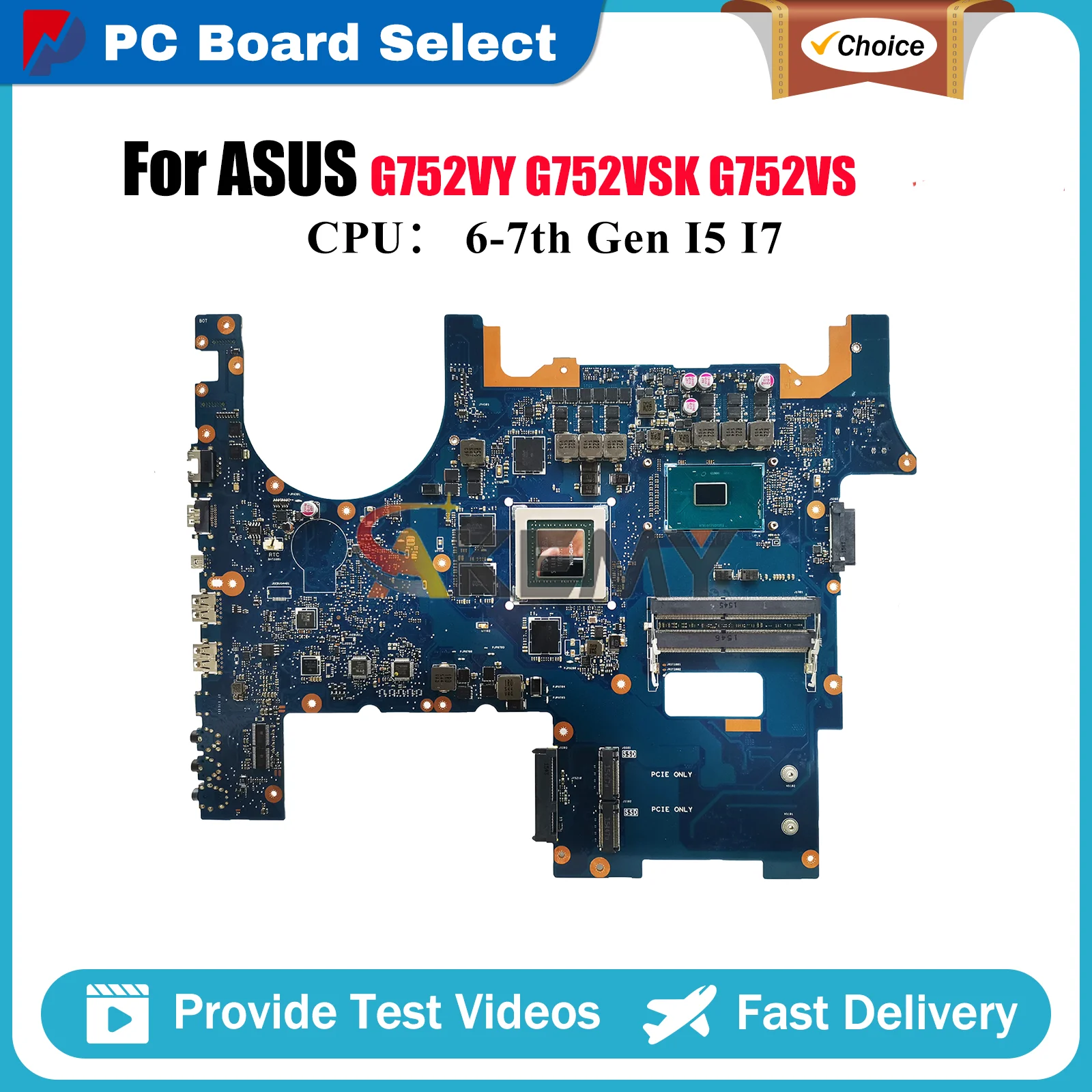 G752VY Материнская плата для ноутбука ASUS ROG GL752VL GL752VW G752VS G752V G752VSK Материнская плата для ноутбука с процессором I5 I7 100% tests OK stk
G752VY Материнская плата для ноутбука ASUS ROG GL752VL GL752VW G752VS G752V G752VSK Материнская плата для ноутбука с процессором I5 I7 100% tests OK stk