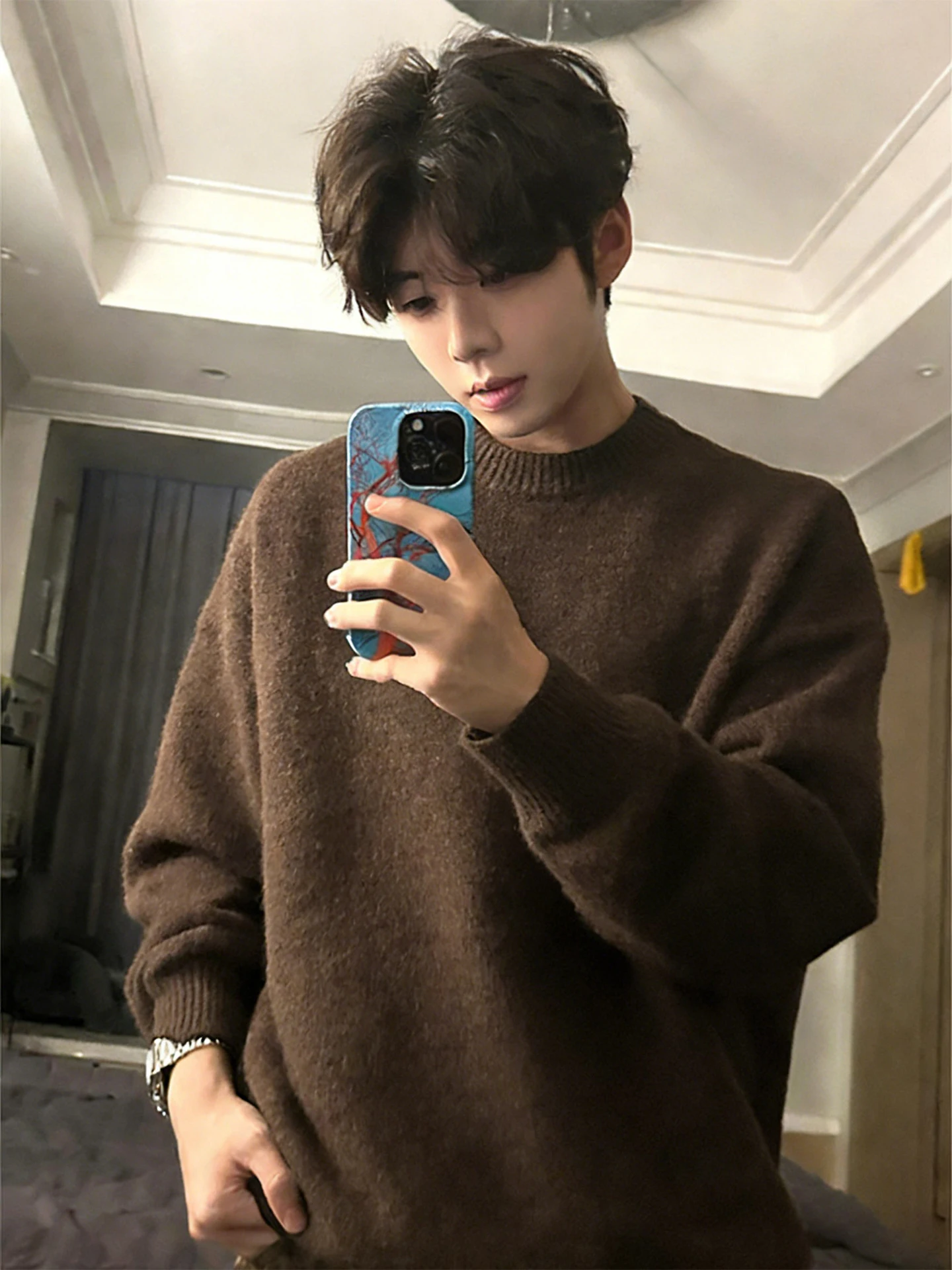 Cleanfit Thiened round Ne Knitwear Men's Winter Warm Inner Wear American Lazy Sle Coffee Color Sweater Casual Loose Fit
Cleanfit Thiened round Ne Knitwear Men's Winter Warm Inner Wear American Lazy Sle Coffee Color Sweater Casual Loose Fit