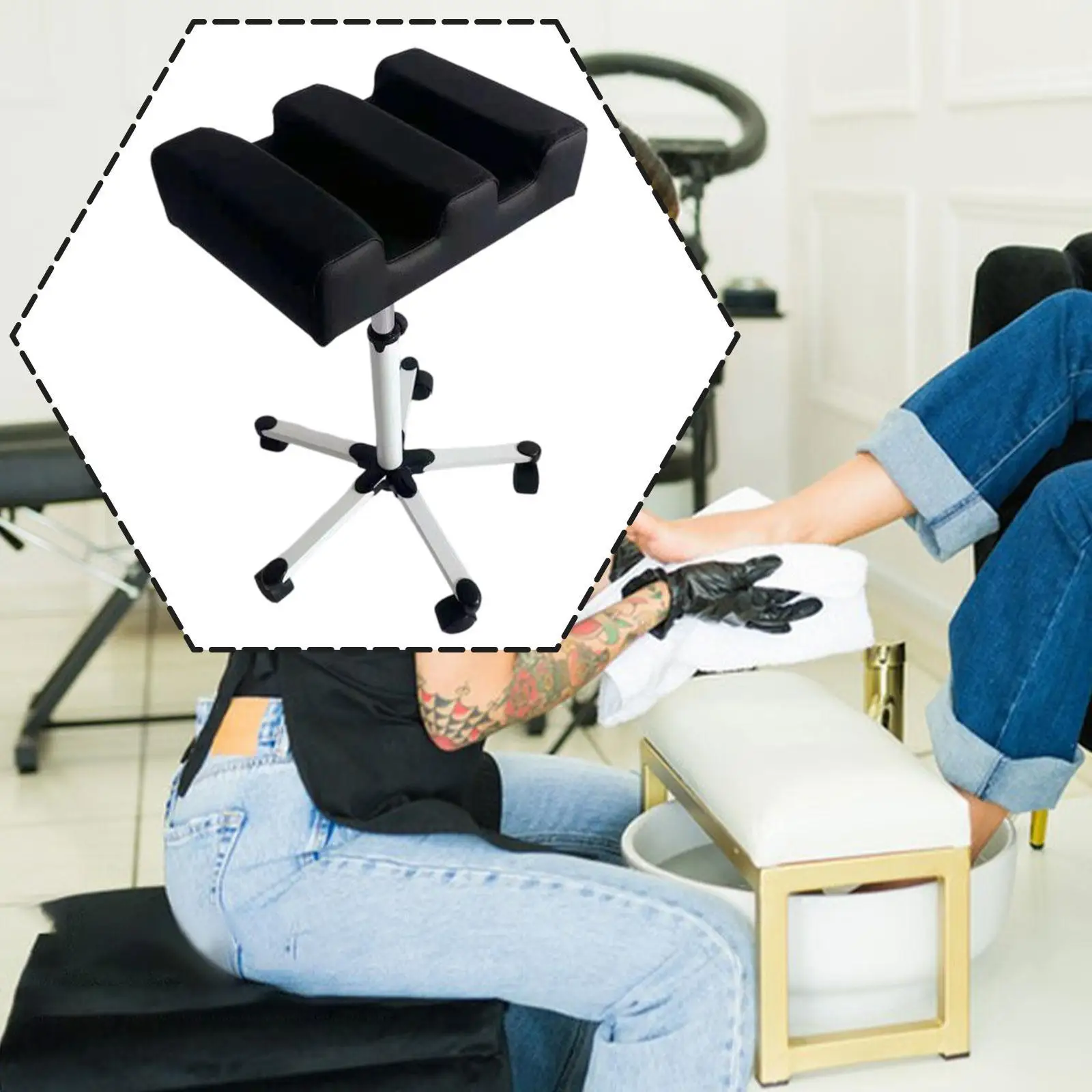 Ergonomic Pedicure Manicure Footrest Stand Professional Adjustable Height Foot Pedicure Machine for Salon
Ergonomic Pedicure Manicure Footrest Stand Professional Adjustable Height Foot Pedicure Machine for Salon