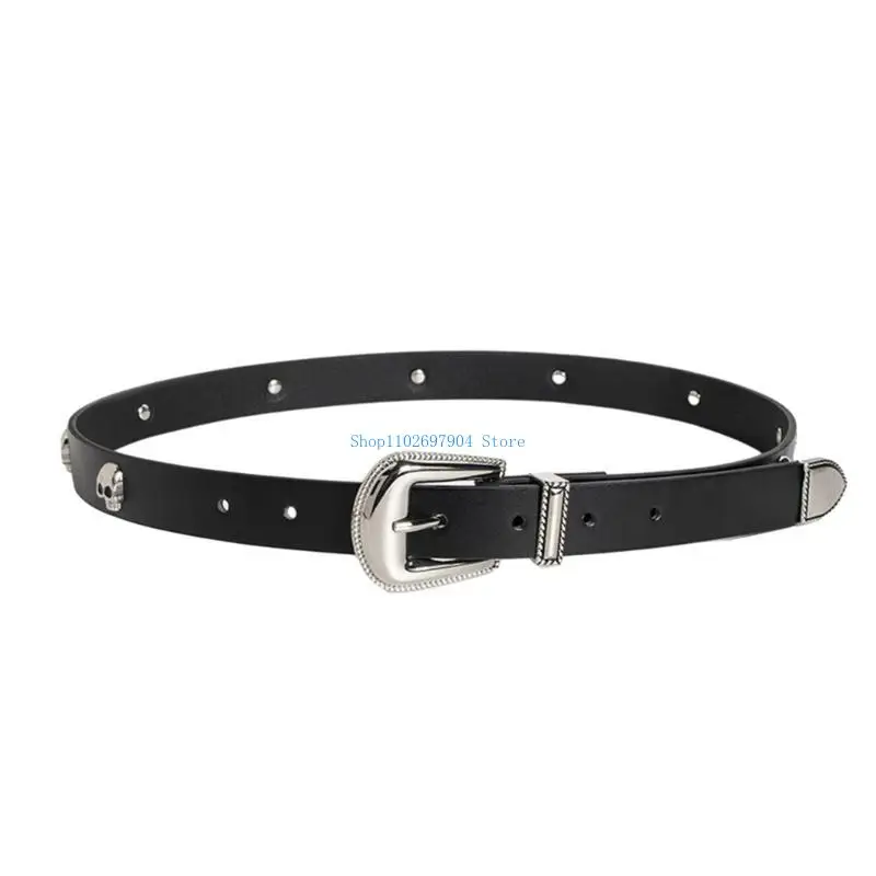N7YF Skull Studded PU Pin Buckle Belt 2000s Cool Girls Narrow Belt Adult Waiststrap
N7YF Skull Studded PU Pin Buckle Belt 2000s Cool Girls Narrow Belt Adult Waiststrap
