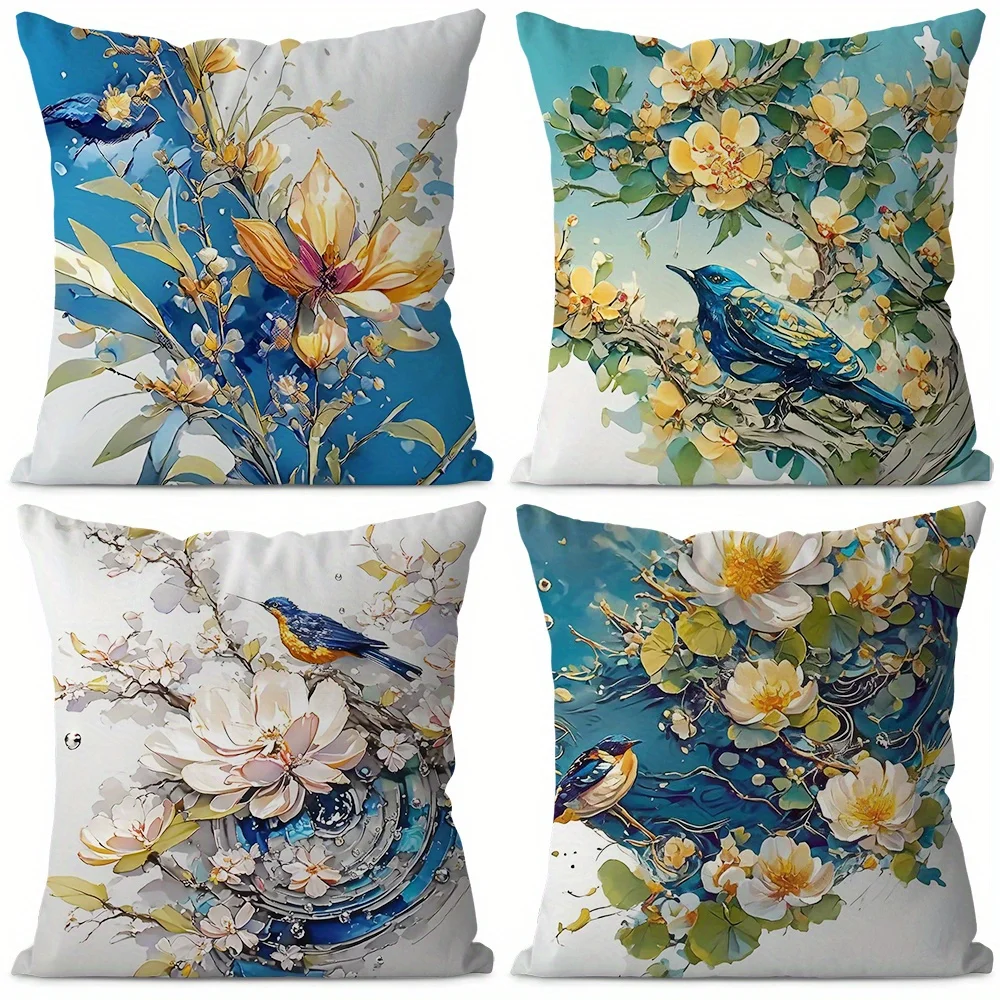 Elegant floral bird theme double-sided Printed pillow cover Short plush Suitable living rooms bedrooms sofas throw cushion cover
Elegant floral bird theme double-sided Printed pillow cover Short plush Suitable living rooms bedrooms sofas throw cushion cover