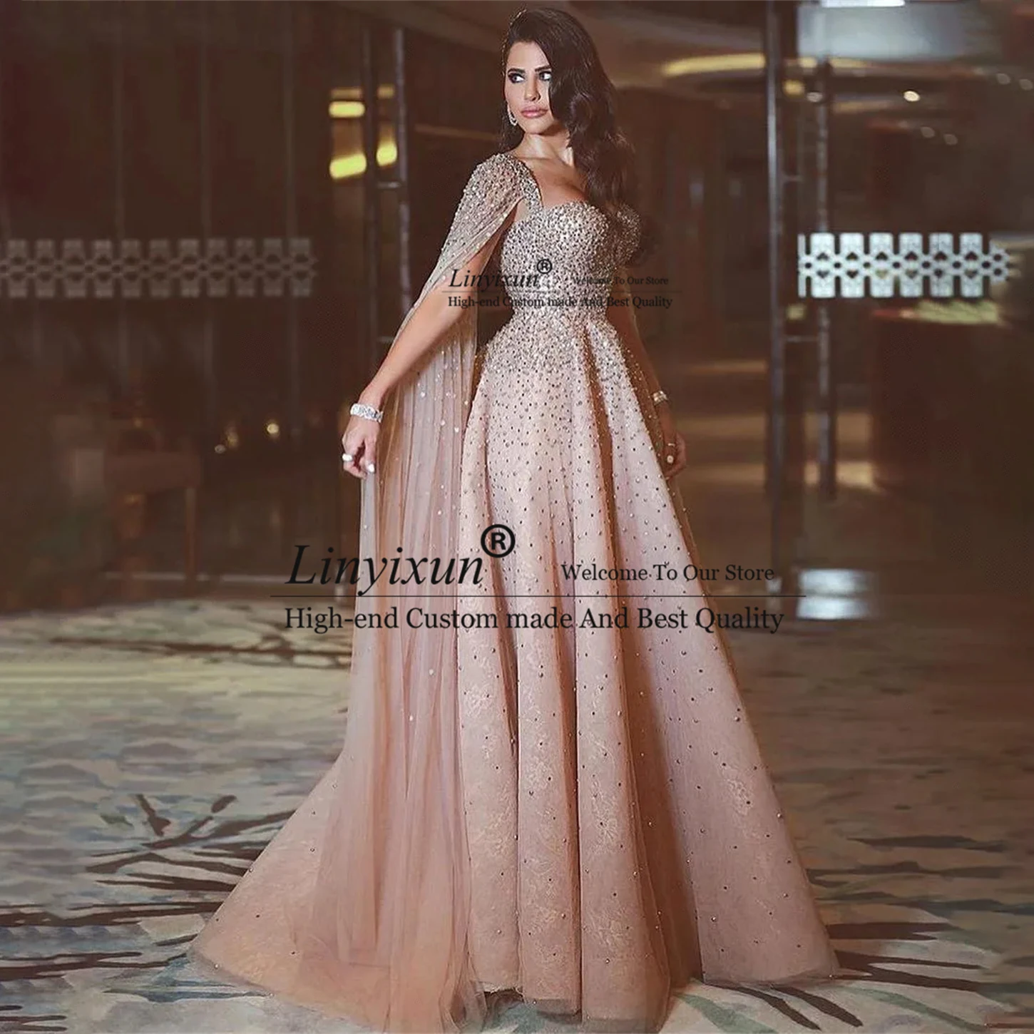Customized Pink A Line Prom Dresses Spaghetti Straps Beaded Crystals Formal Evening Gowns Floral Train Rhinestone Party Dress
Customized Pink A Line Prom Dresses Spaghetti Straps Beaded Crystals Formal Evening Gowns Floral Train Rhinestone Party Dress