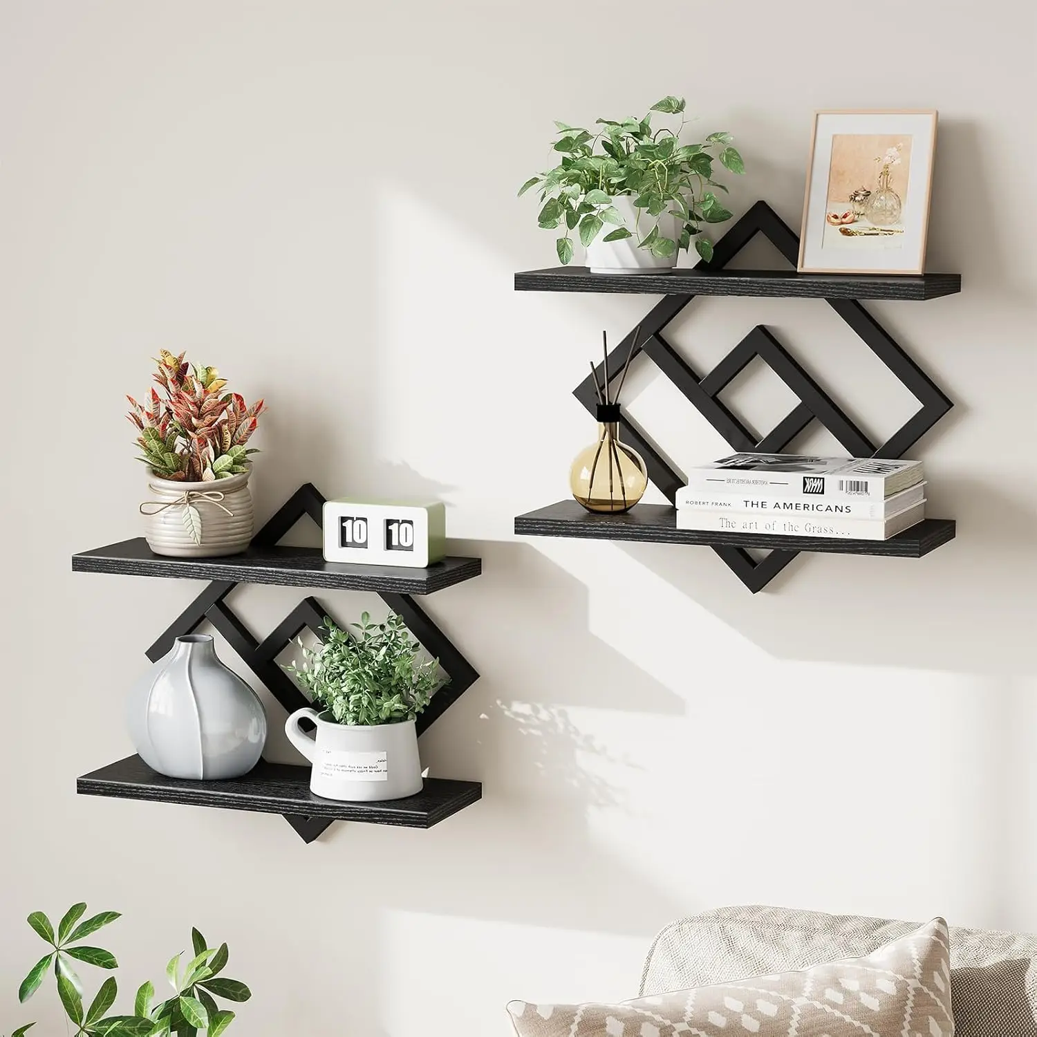 Floating Shelves for Wall, Set of 2 Hanging Shelves, 2-Tier Wall Mounted Storage Shelves for Books & Decor, Perfect for
Floating Shelves for Wall, Set of 2 Hanging Shelves, 2-Tier Wall Mounted Storage Shelves for Books & Decor, Perfect for