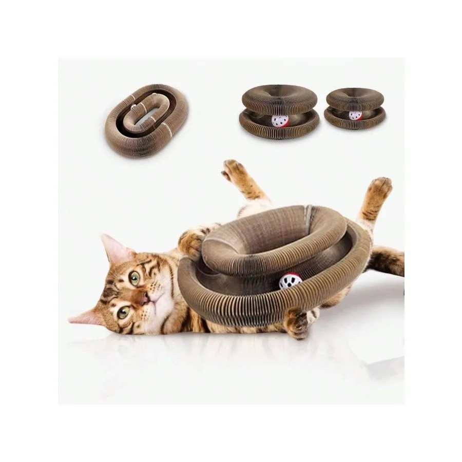 【New Arrival】Transformable Cat Scratcher Toy, Corrugated Cardboard Ring with Bell Ball
【New Arrival】Transformable Cat Scratcher Toy, Corrugated Cardboard Ring with Bell Ball