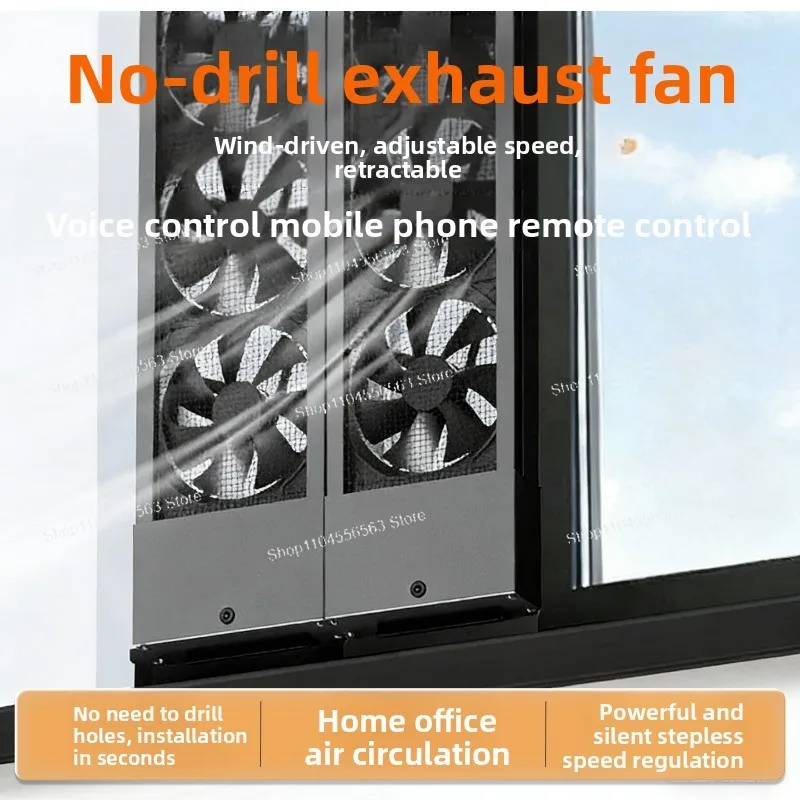 Installation-free perforation-free glass window exhaust fan for home office kitchen
Installation-free perforation-free glass window exhaust fan for home office kitchen