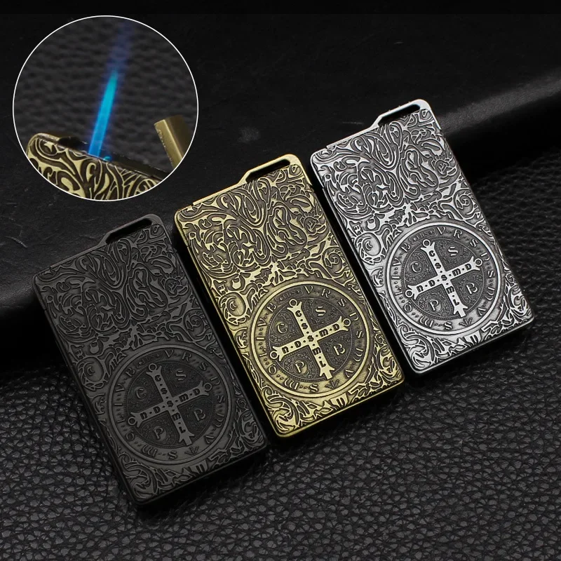 New Constantine Embossed Windproof Lighter Fashionable Outdoor Metal Jet Flame Embossed Inflatable Lighter Men's Gift
New Constantine Embossed Windproof Lighter Fashionable Outdoor Metal Jet Flame Embossed Inflatable Lighter Men's Gift