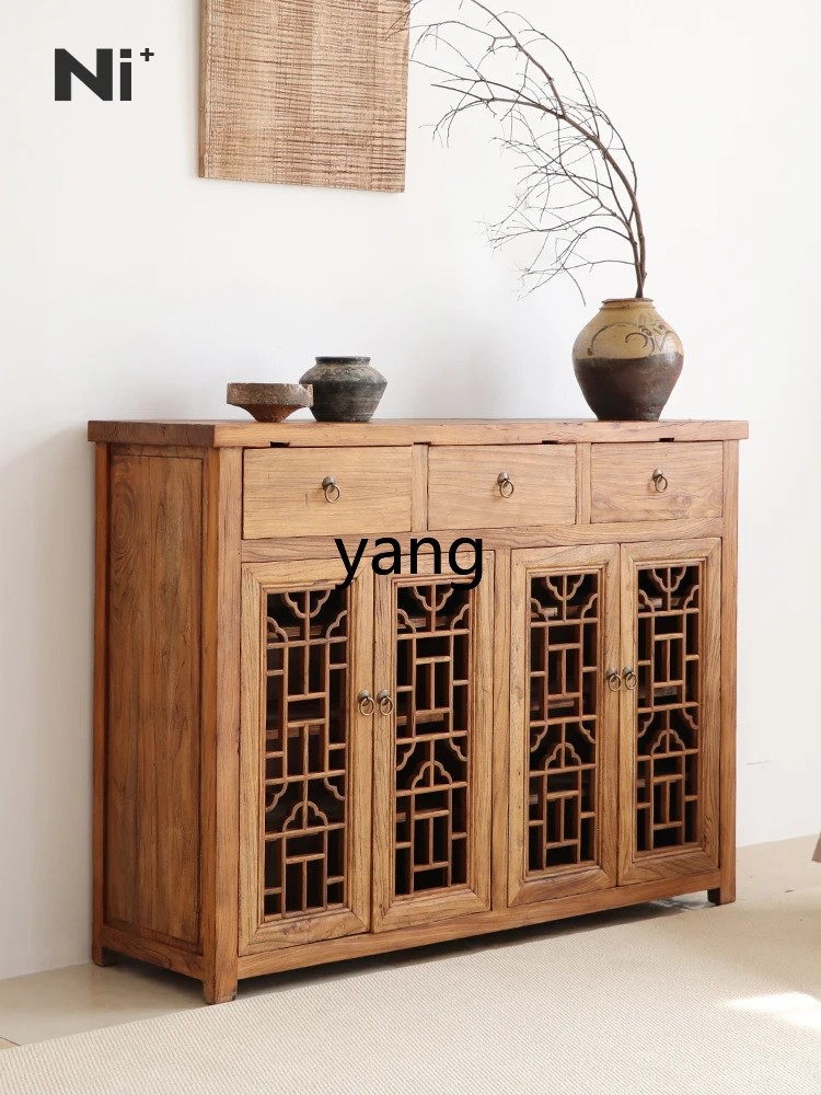 LMM wabi sandy wind solid wood dining side cabinet retro style tea room cabinet elm wood carving flower window hollow
LMM wabi sandy wind solid wood dining side cabinet retro style tea room cabinet elm wood carving flower window hollow