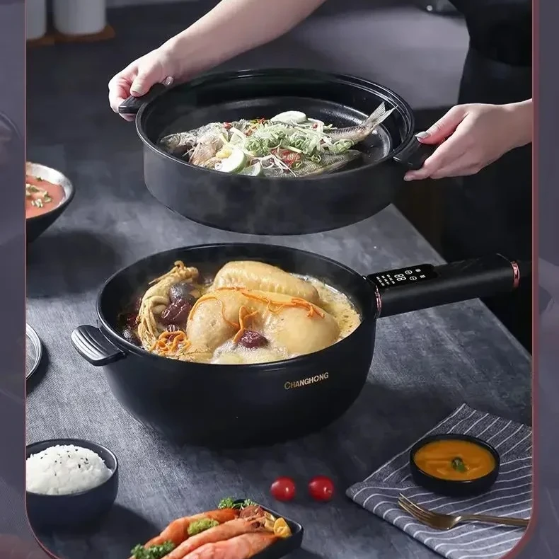 Changhong electric wok multifunctional electric cooking pot household steaming, frying and frying non-stick electric hot pot
Changhong electric wok multifunctional electric cooking pot household steaming, frying and frying non-stick electric hot pot