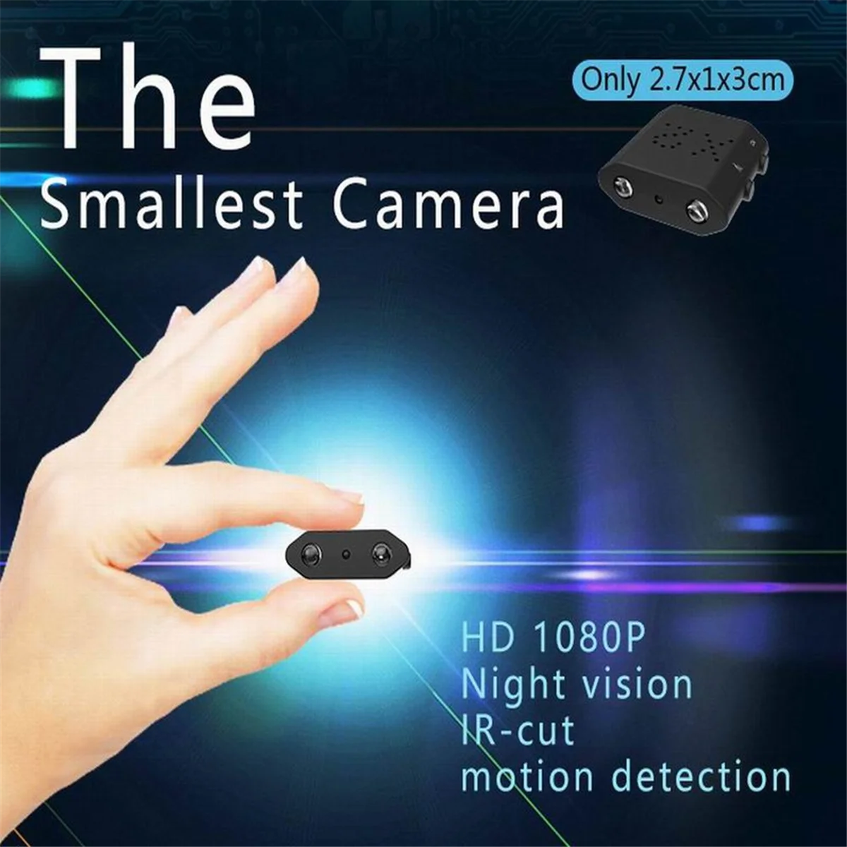 A02R 1080P HD Mini Camera Motion Detection DV Video Recorder IR-CUT Night Vision Small Camcorders Loop Recording Espiar Cam
A02R 1080P HD Mini Camera Motion Detection DV Video Recorder IR-CUT Night Vision Small Camcorders Loop Recording Espiar Cam