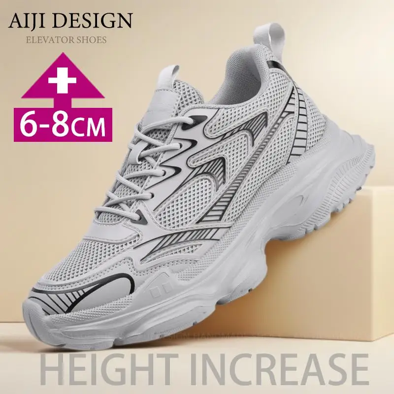 Men's Sneakers Hidden Heels Heightening increase Shoes For Man 6/8CM elevator Casual Sports Breathable Taller Shoes
Men's Sneakers Hidden Heels Heightening increase Shoes For Man 6/8CM elevator Casual Sports Breathable Taller Shoes