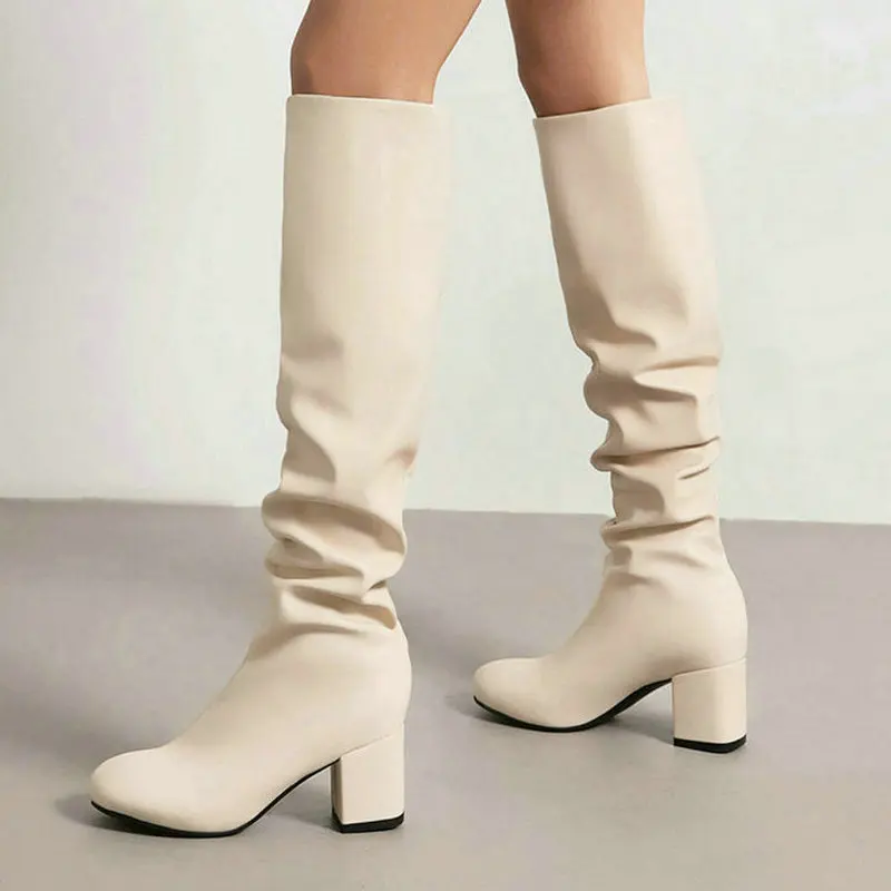 2023 Autumn Winter Women Knee High Boots Comfortable Square Heel Ladies Calf Boots PU Leather Round Toe Slip on Women's Boots
2023 Autumn Winter Women Knee High Boots Comfortable Square Heel Ladies Calf Boots PU Leather Round Toe Slip on Women's Boots