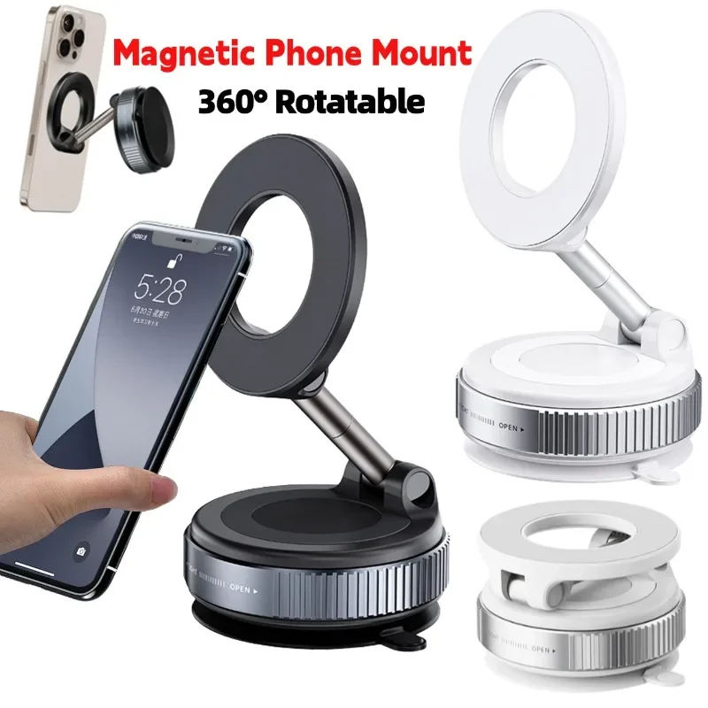 Vacuum Magnetic Suction Cup Phone Stand 360° Rotating Universal Vacuum Swivel Mobile Phone Holder for iPhone 16/15/14/13/12 Plus
Vacuum Magnetic Suction Cup Phone Stand 360° Rotating Universal Vacuum Swivel Mobile Phone Holder for iPhone 16/15/14/13/12 Plus