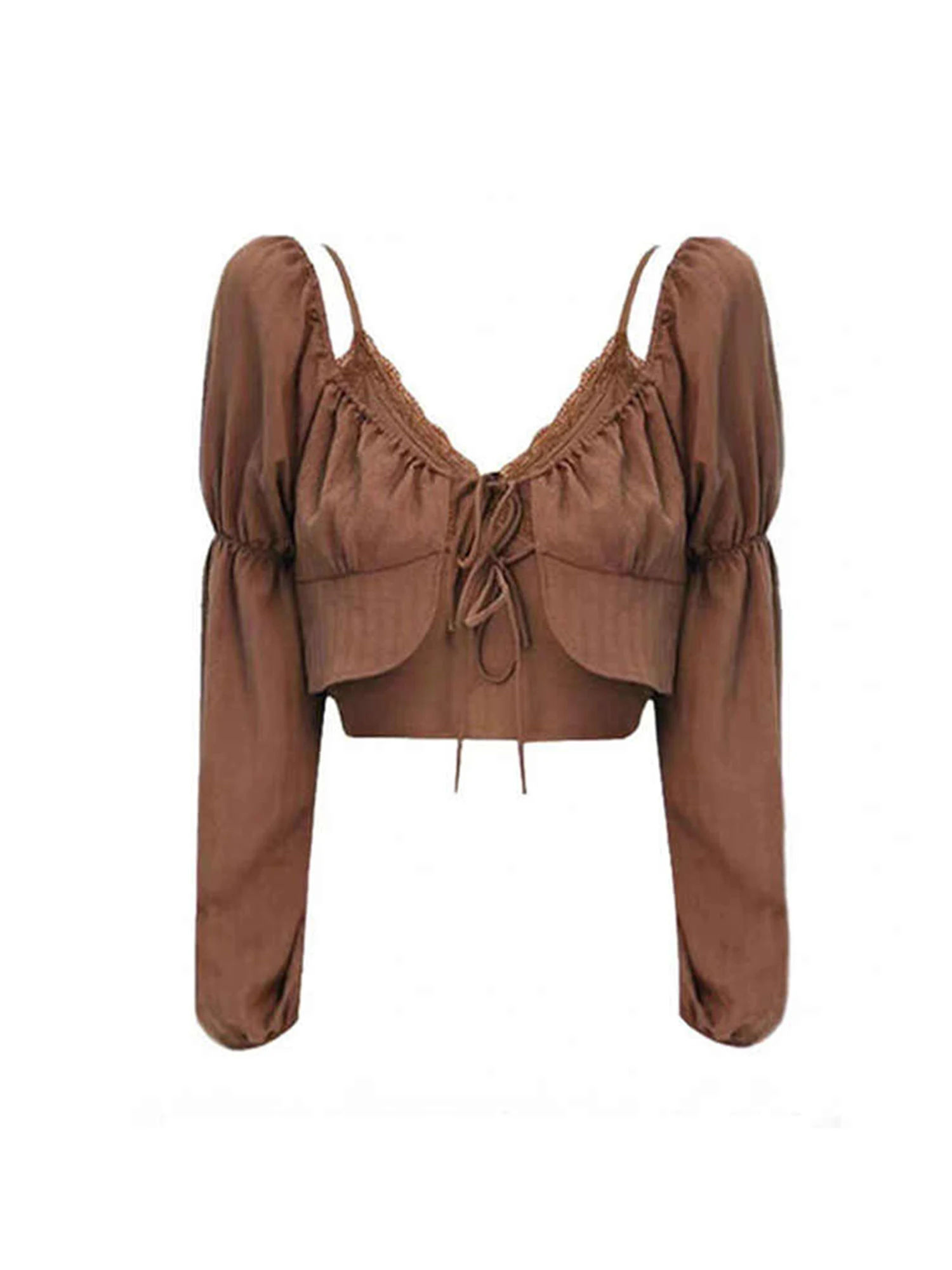 Women Brown Shirts and Blouses 2 Piece Set Y2k 2000s Aesthetic Ladies Top Vintage Elegant Long Sleeve Shirt Clothes Autumn 2025
Women Brown Shirts and Blouses 2 Piece Set Y2k 2000s Aesthetic Ladies Top Vintage Elegant Long Sleeve Shirt Clothes Autumn 2025