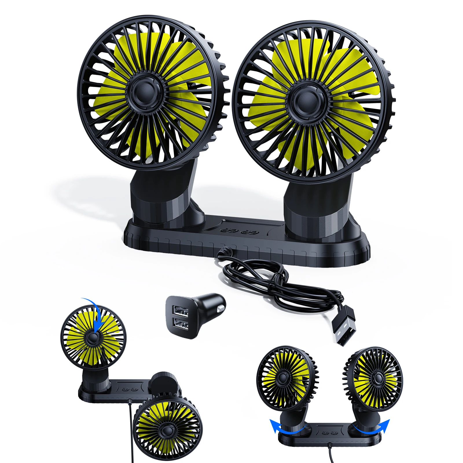 Eary 5V/12V/24V Universal USB Fan for Camping Office Desktop Dashboard Fan for SUV Van RV Pickup Truck Boat Rotatable Fans
Eary 5V/12V/24V Universal USB Fan for Camping Office Desktop Dashboard Fan for SUV Van RV Pickup Truck Boat Rotatable Fans