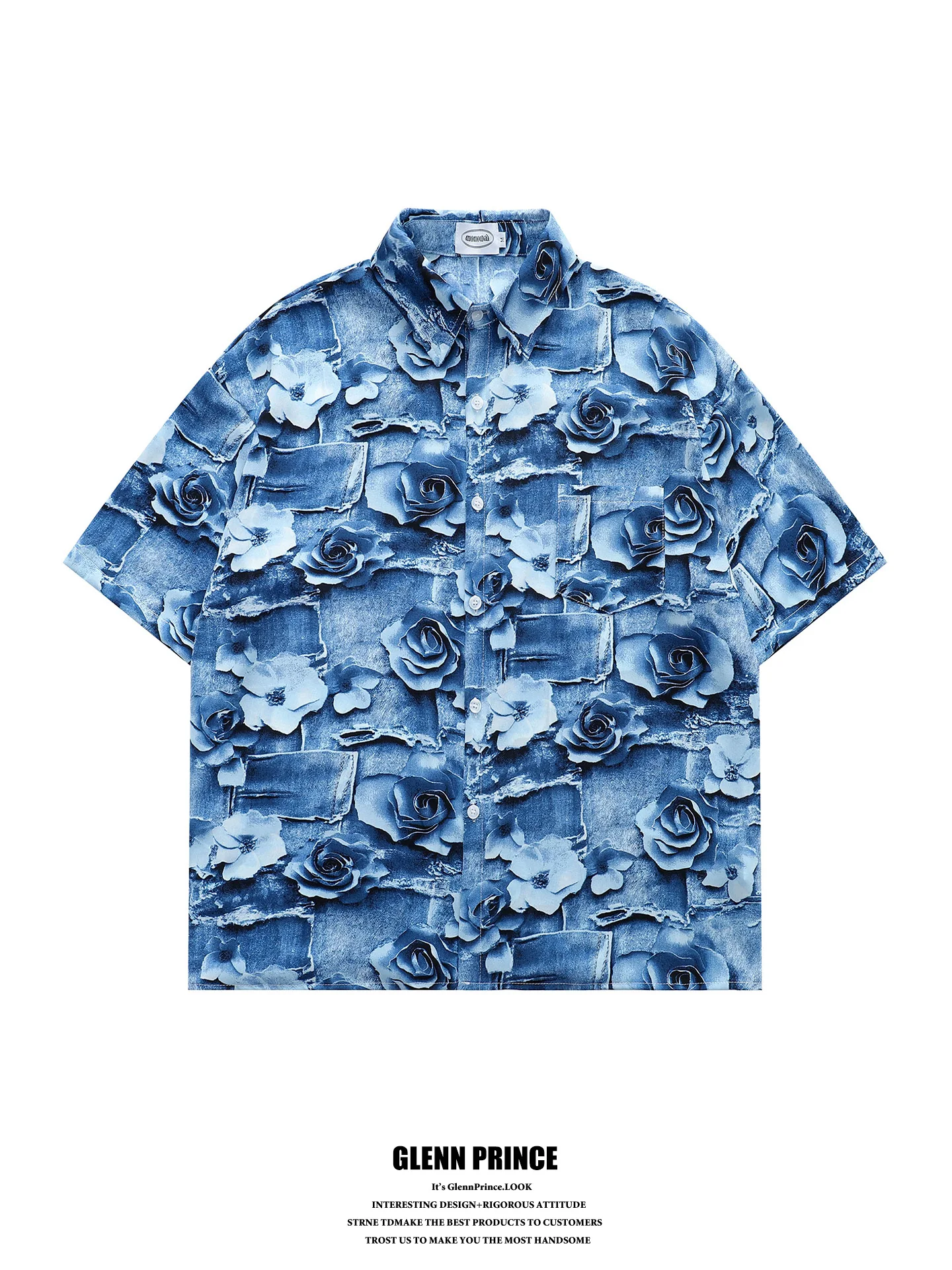 GPstudio Hawaiian Blue Rose Ice Silk Short Sleeve Men's Casual Beach Shirt Artistic Loose Fit Polyester Fiber Summer Shirt
GPstudio Hawaiian Blue Rose Ice Silk Short Sleeve Men's Casual Beach Shirt Artistic Loose Fit Polyester Fiber Summer Shirt