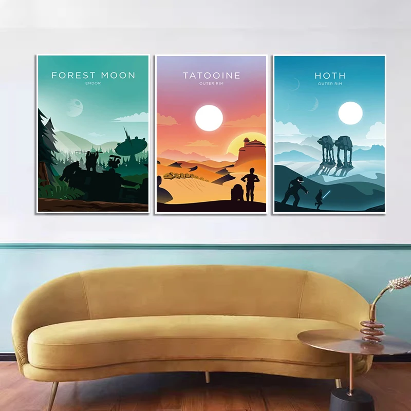 Retro Minimalist Landscape HD Poster Tatooine Hoth Canvas Painting And Print Travel Movie Wall Art Picture For Room Home Decor
Retro Minimalist Landscape HD Poster Tatooine Hoth Canvas Painting And Print Travel Movie Wall Art Picture For Room Home Decor