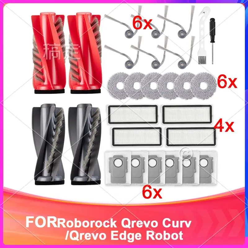 AU-Accessory For Roborock Qrevo Curv/Qrevo Edge Robot Vacuum Cleaner, Replacement Main Brushes, Dust Bags,Mop Pads,Filters
AU-Accessory For Roborock Qrevo Curv/Qrevo Edge Robot Vacuum Cleaner, Replacement Main Brushes, Dust Bags,Mop Pads,Filters