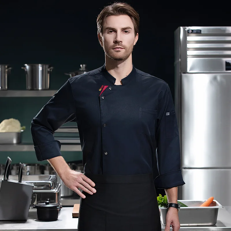 Elastic multi-angle chef workwear, long-sleeved, autumn and winter hotel kitchen clothes, catering restaurant kitchen white work
Elastic multi-angle chef workwear, long-sleeved, autumn and winter hotel kitchen clothes, catering restaurant kitchen white work
