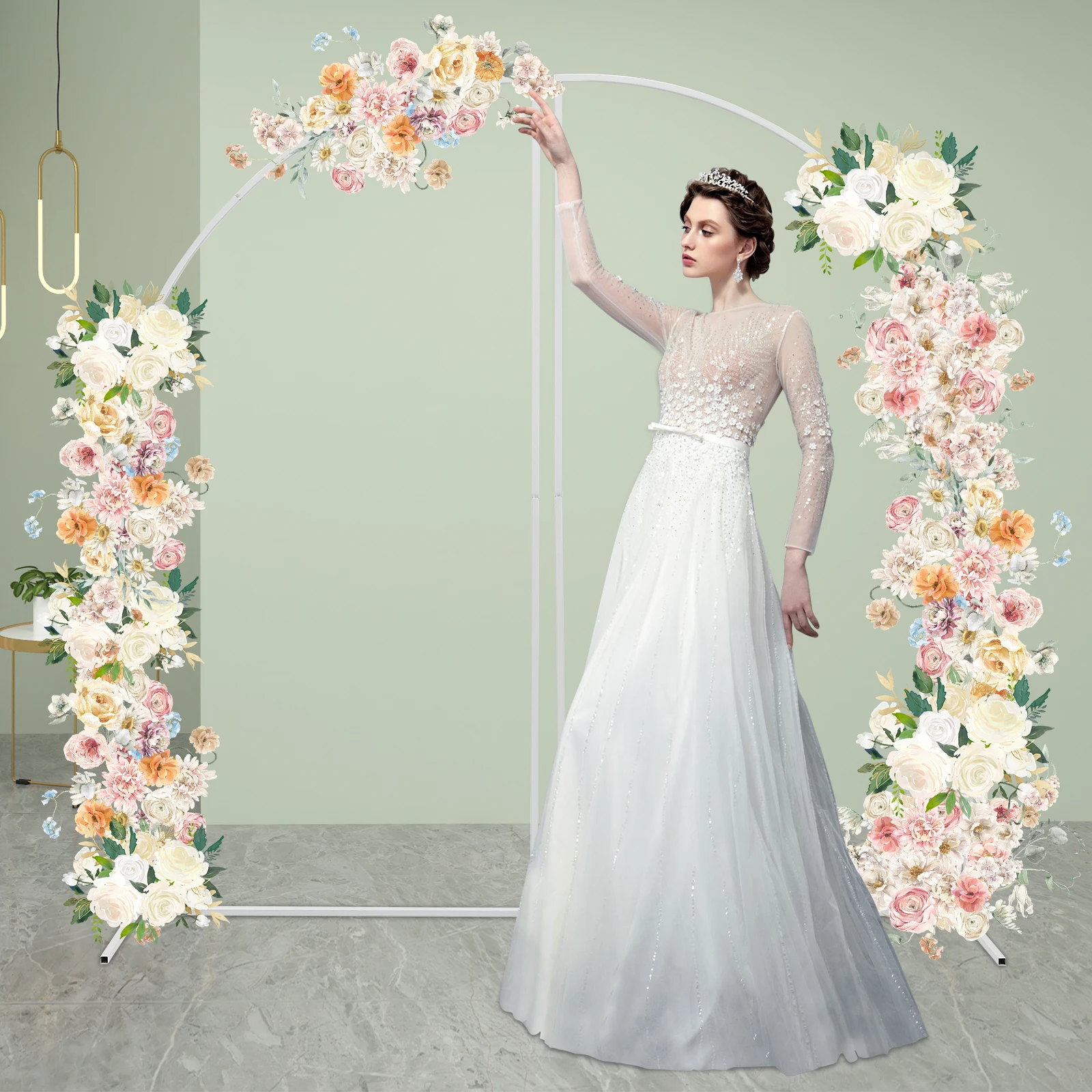 Wedding Arch, Carbon Steel, DIY Decorate with Flowers, Balloons, LED Lights, Space-Saving and Reusable, Elegant and Romantic
Wedding Arch, Carbon Steel, DIY Decorate with Flowers, Balloons, LED Lights, Space-Saving and Reusable, Elegant and Romantic