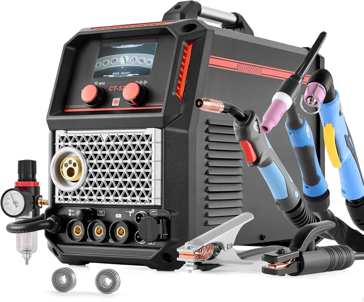 VEVOR 5-in-1 Plasma Cutter Welder Combo - CUT/TIG/Gas MIG/Flux MIG/MMA, 50A Non-Contact Plasma Cutting Machine & 200A Synergic W
VEVOR 5-in-1 Plasma Cutter Welder Combo - CUT/TIG/Gas MIG/Flux MIG/MMA, 50A Non-Contact Plasma Cutting Machine & 200A Synergic W