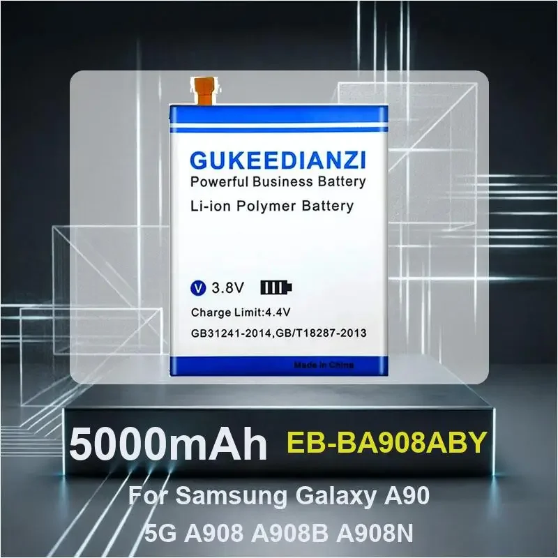EB-BA908ABY 5000mAh High Capacity Mobile Phone Battery For Samsung Galaxy A90 5G A908 A908B A908N
EB-BA908ABY 5000mAh High Capacity Mobile Phone Battery For Samsung Galaxy A90 5G A908 A908B A908N