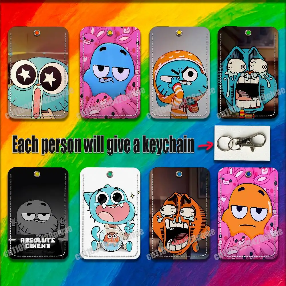 A-Amazing World of G-Gumball For ID Clips Credit Bank Campus Card Holder Cover Decoration PU Leather Keychain
A-Amazing World of G-Gumball For ID Clips Credit Bank Campus Card Holder Cover Decoration PU Leather Keychain