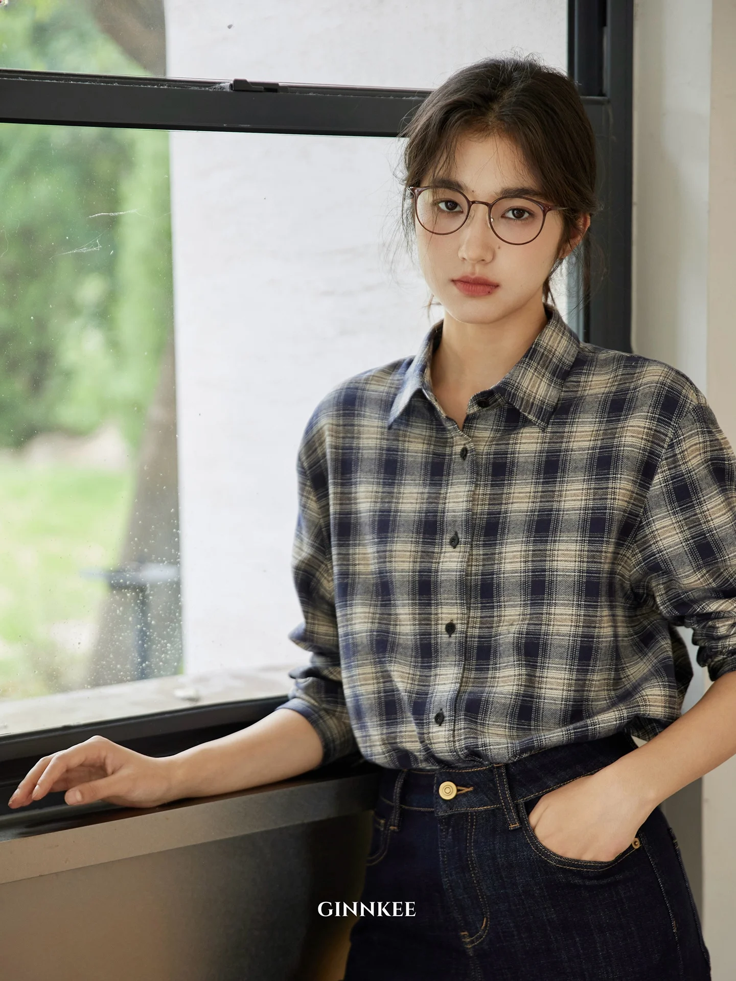 Ginnkee Retro Thiened Velvet Plaid Long Sve Women's irt oulder-Length Design Cotton Casual Faion Autumn Winter
Ginnkee Retro Thiened Velvet Plaid Long Sve Women's irt oulder-Length Design Cotton Casual Faion Autumn Winter