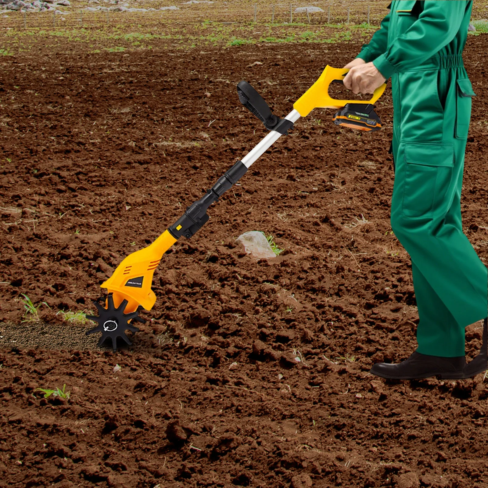 Аккумуляторная ручная электрическая почвофреза 20В для двора, фермы, теплицы
Аккумуляторная ручная электрическая почвофреза 20В для двора, фермы, теплицы