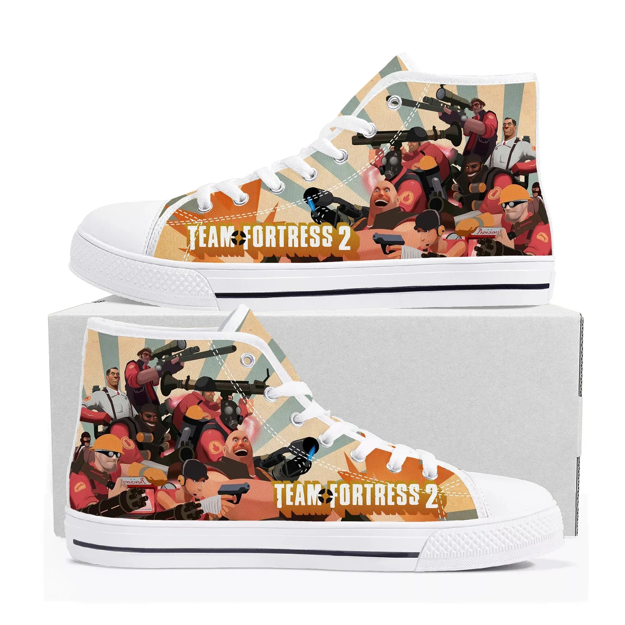 Team Fortress 2 High Top Sneakers Cartoon Game Mens Womens Teenager High Quality Canvas Shoes Casual Fashion Tailor Made Sneaker
Team Fortress 2 High Top Sneakers Cartoon Game Mens Womens Teenager High Quality Canvas Shoes Casual Fashion Tailor Made Sneaker