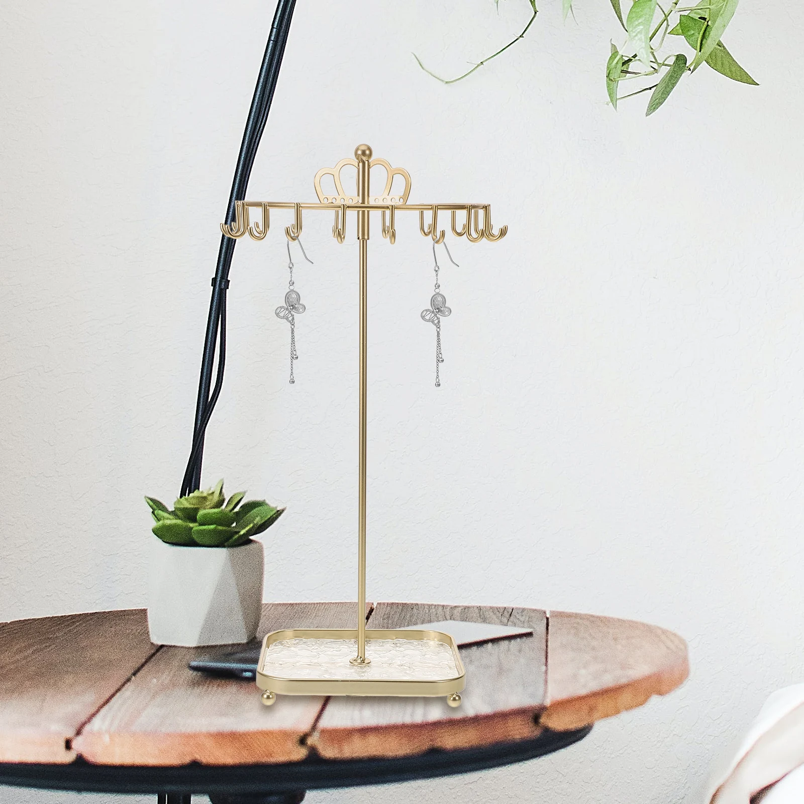 Acrylic Jewelry Display St 18 Hooks Rotatable Necklace Rack for Earrings Bracelets Home Golden Stable Gifts Birthday
Acrylic Jewelry Display St 18 Hooks Rotatable Necklace Rack for Earrings Bracelets Home Golden Stable Gifts Birthday