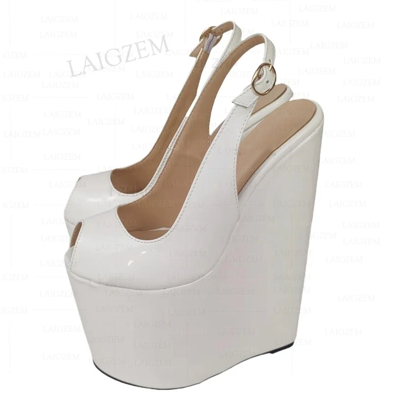 ZHIMA Women Pumps 20CM High Heels Wedges Peep Toe Platform Height Increase Ladies Shiny Club Shoes Woman Large Size 38 42 44 48
ZHIMA Women Pumps 20CM High Heels Wedges Peep Toe Platform Height Increase Ladies Shiny Club Shoes Woman Large Size 38 42 44 48
