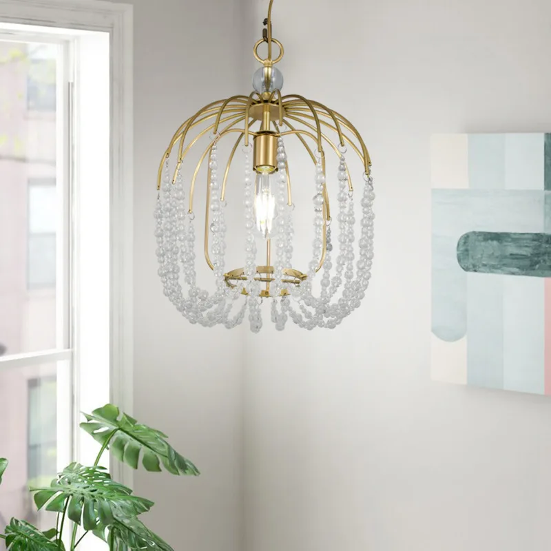 All copper American light luxury crystal chandelier, minimalist and creative dining table and bedroom lights
All copper American light luxury crystal chandelier, minimalist and creative dining table and bedroom lights
