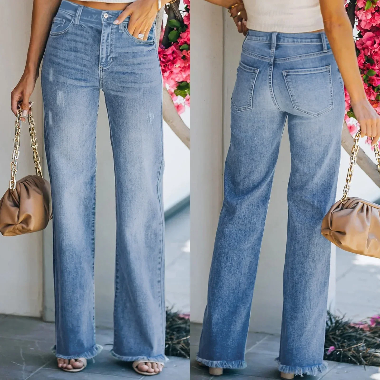Women Jeans Straight Pants High Waist Washed Distressed Vintage Pockets Button Basics Trousers 2025 Female Streetwear Denims
Women Jeans Straight Pants High Waist Washed Distressed Vintage Pockets Button Basics Trousers 2025 Female Streetwear Denims