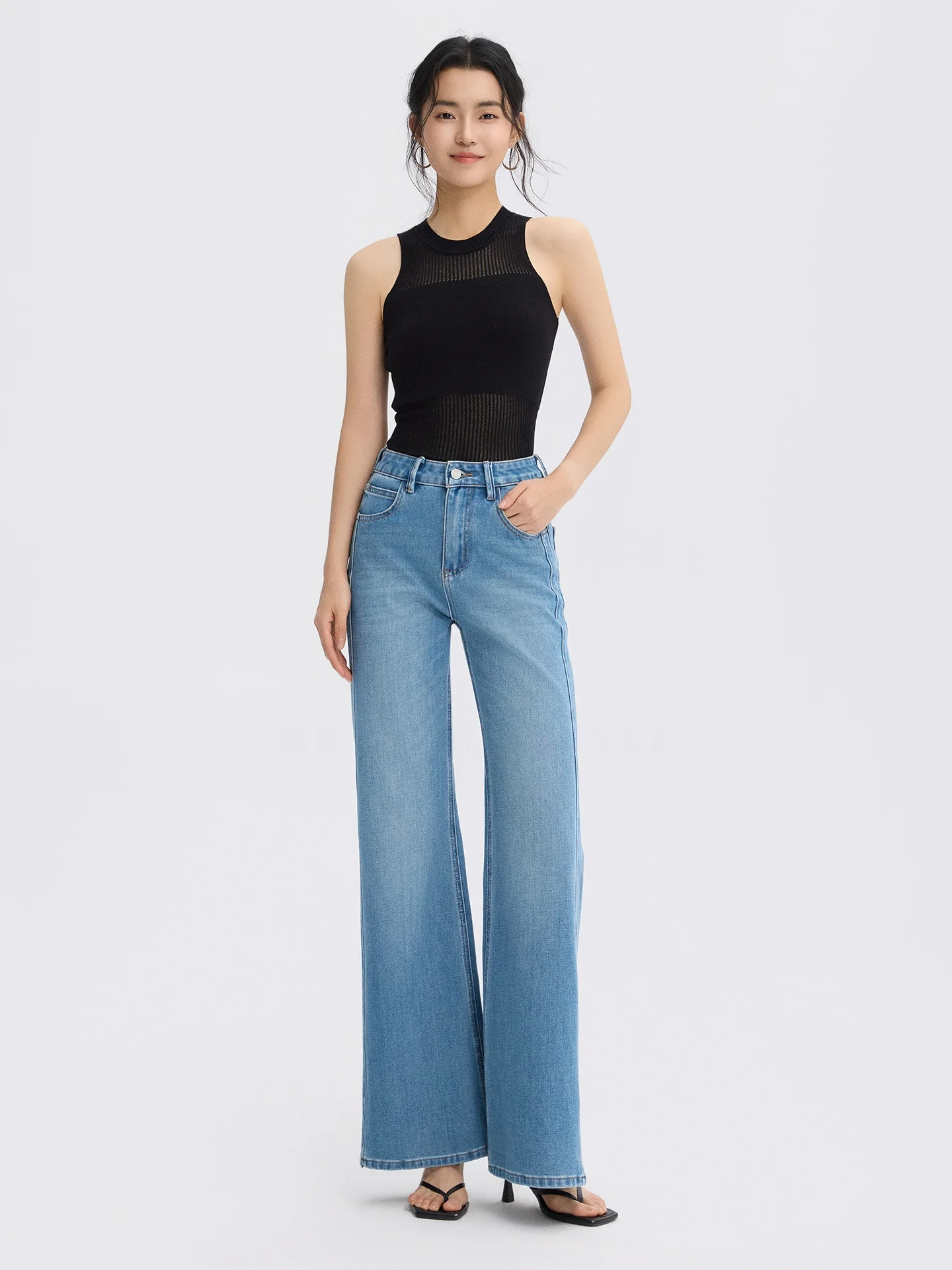 High Waist Wide Leg Loose Fit Straight Jeans Women's Bell Bot Blue Waed Cotton Stretchy Comfortable Spring New Arrivals
High Waist Wide Leg Loose Fit Straight Jeans Women's Bell Bot Blue Waed Cotton Stretchy Comfortable Spring New Arrivals