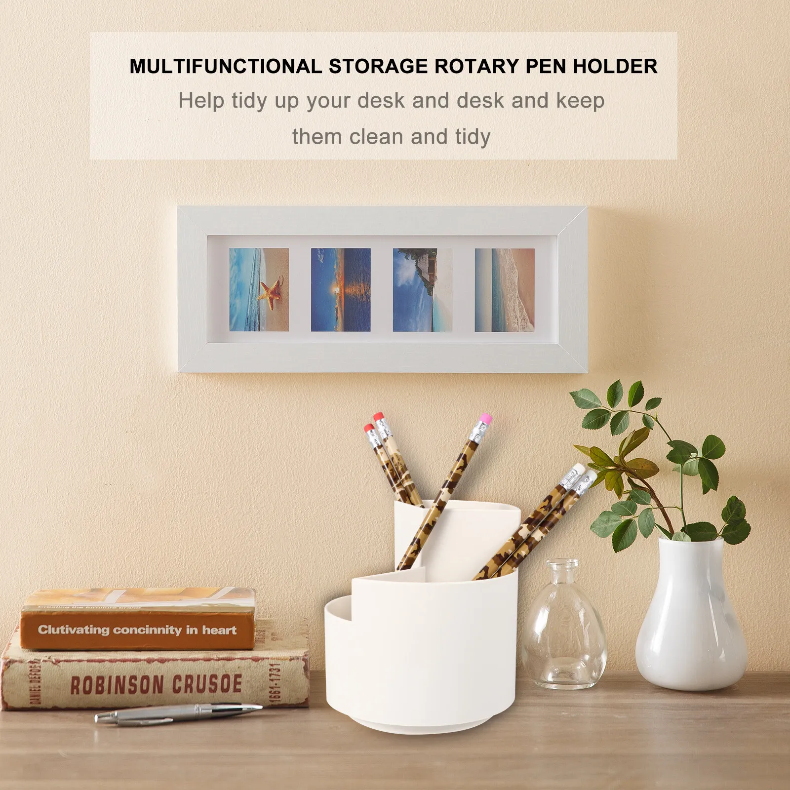 Rotatable Pen Holder With Multiple Grids Desktop Organizer For Office School Stationery Storage Pencil Pot
Rotatable Pen Holder With Multiple Grids Desktop Organizer For Office School Stationery Storage Pencil Pot