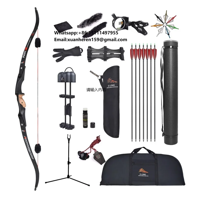 Nika Archery Bow 60" 30-50 LBS Hunting Accessories Recurve Bow and Arrow Set
Nika Archery Bow 60" 30-50 LBS Hunting Accessories Recurve Bow and Arrow Set