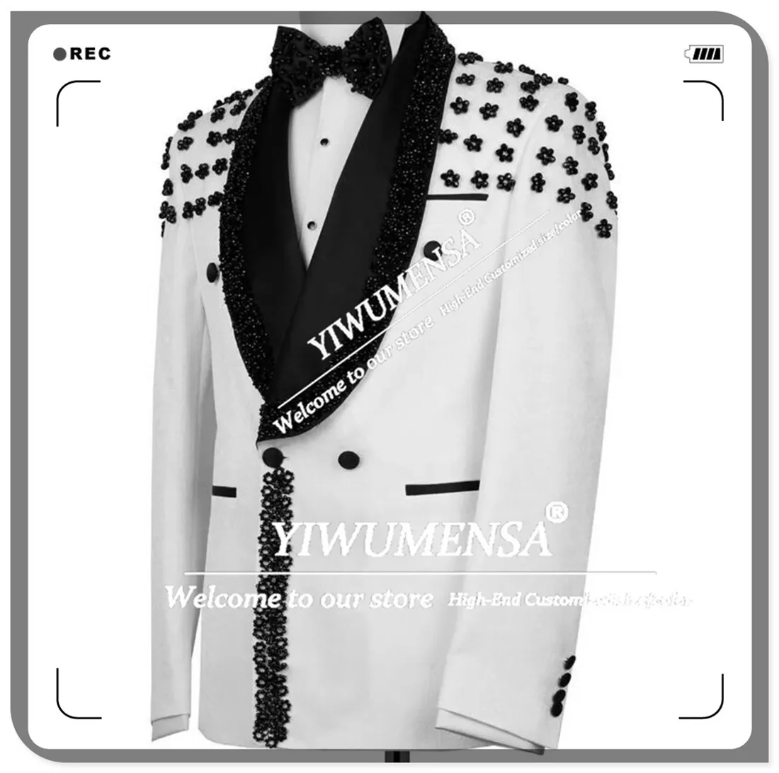 Luxury Pearls Beading Suit Men For Wedding Black Shawl Label Prom Blazer Customized Groom Tuxedos Terno Masculinos Completo 2026
Luxury Pearls Beading Suit Men For Wedding Black Shawl Label Prom Blazer Customized Groom Tuxedos Terno Masculinos Completo 2026