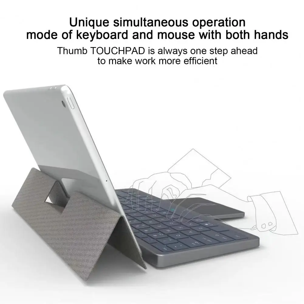 with Folding Touchpad Keyboard Flip Cover 4 Colors Desk Holder Practical Smart Bluetooth-compatible 5.2 Tablet Keyboard
with Folding Touchpad Keyboard Flip Cover 4 Colors Desk Holder Practical Smart Bluetooth-compatible 5.2 Tablet Keyboard