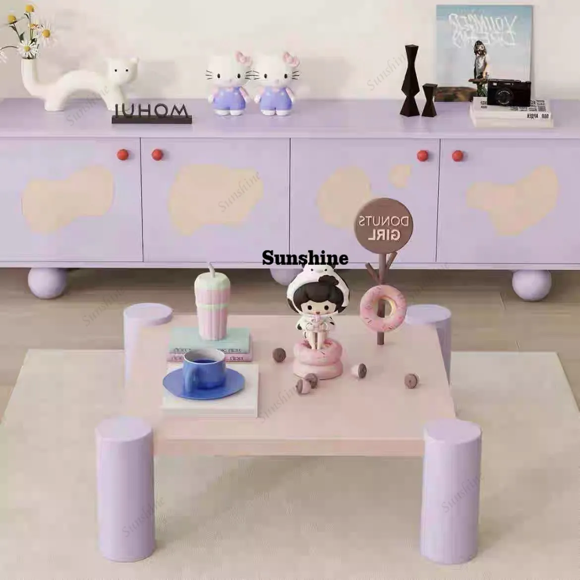 Living room minimalist square small low table small apartment household tea table
Living room minimalist square small low table small apartment household tea table