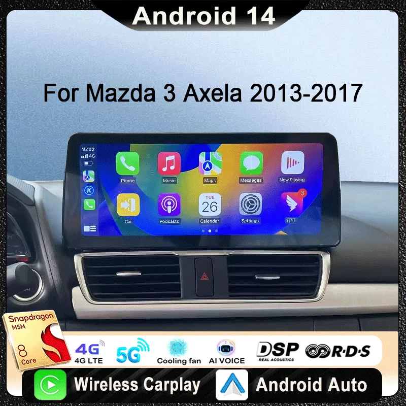 12.3 inch Screen Car Radio For Mazda 3 Axela 2013 - 2017 Multimedia Video Player Navigation GPS wireless Carplay Android Auto
12.3 inch Screen Car Radio For Mazda 3 Axela 2013 - 2017 Multimedia Video Player Navigation GPS wireless Carplay Android Auto