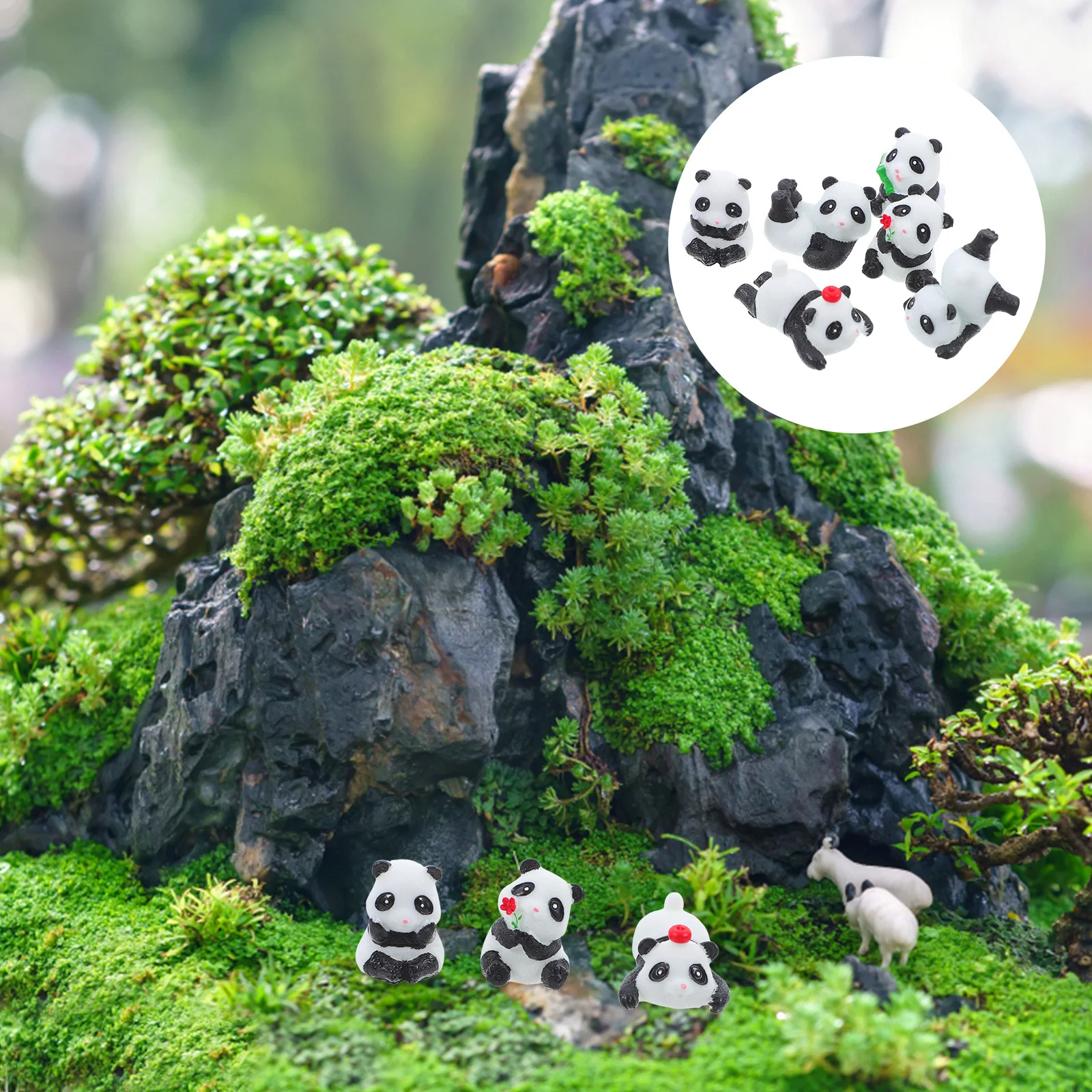 6Pcs Miniature Resin Panda Statues Cute Tiny Animal Decorations for Garden Desk Cake Party Favors Micro Landscape
6Pcs Miniature Resin Panda Statues Cute Tiny Animal Decorations for Garden Desk Cake Party Favors Micro Landscape