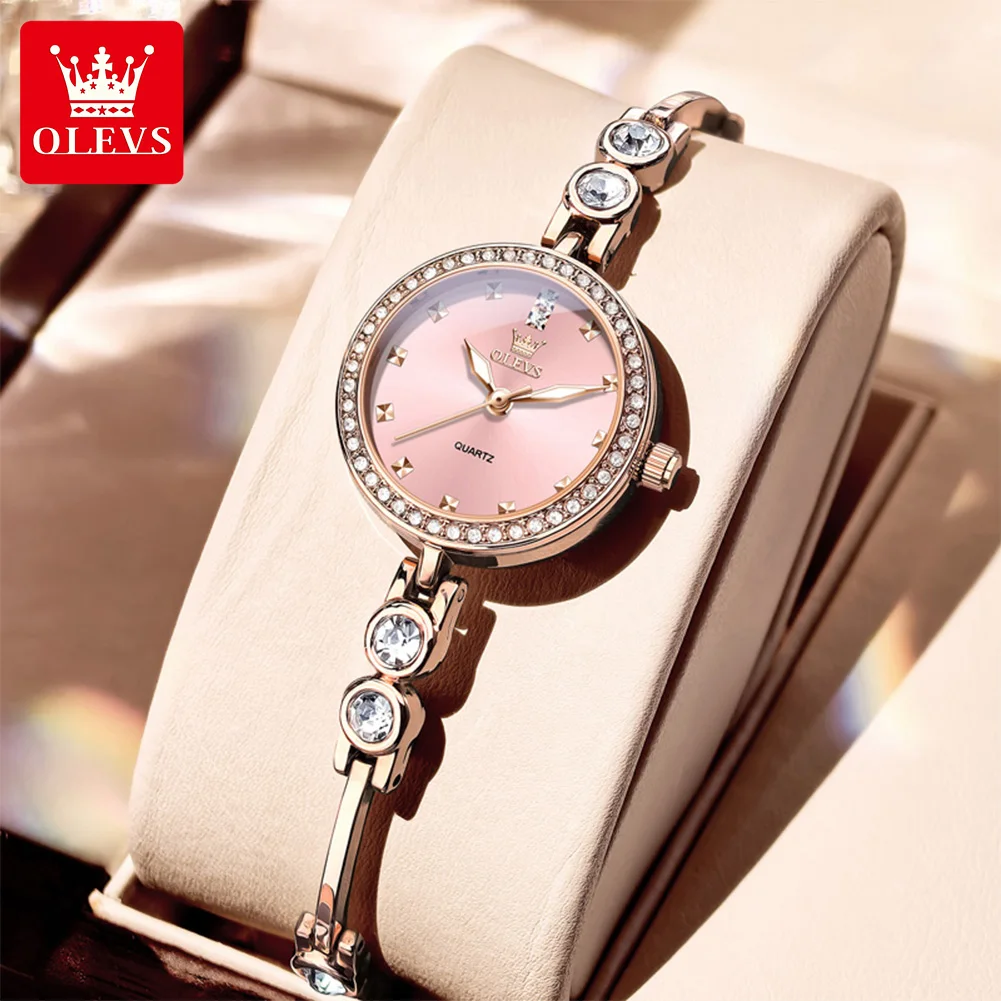 OLEVS New Women's Watch Small Dial Waterproof Luxury Quartz Watch For Women Original Elegant Rose Gold Pink Ladies Wristwatch
OLEVS New Women's Watch Small Dial Waterproof Luxury Quartz Watch For Women Original Elegant Rose Gold Pink Ladies Wristwatch