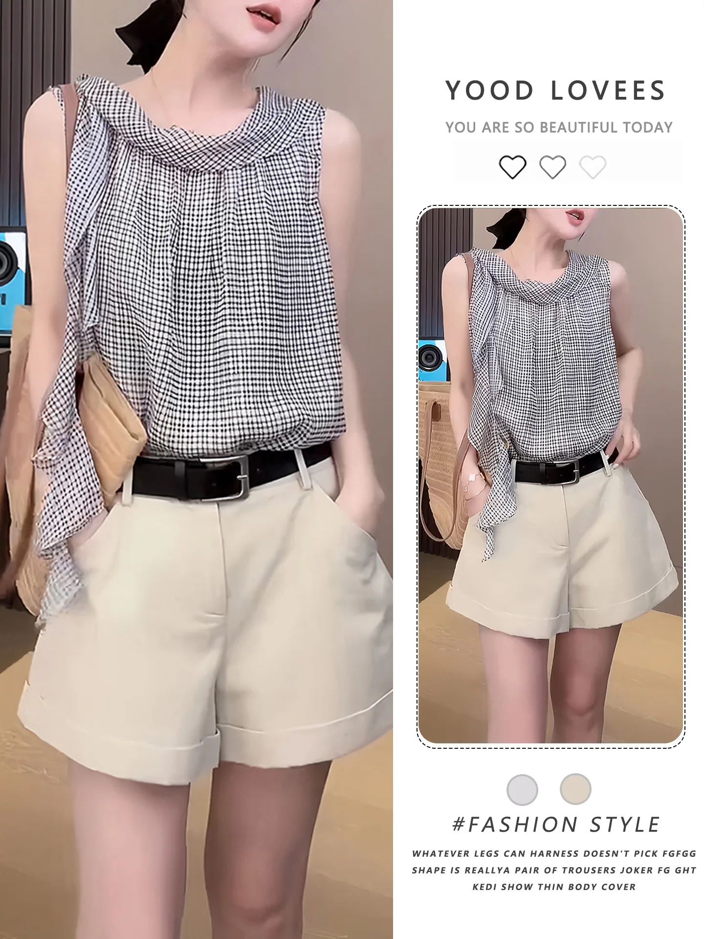 Retro Plaid Sleeveless Shirt Women Summer 2026 Slimming Design Sensation Gored Skirt Floating Belt Top Bottoms Set
Retro Plaid Sleeveless Shirt Women Summer 2026 Slimming Design Sensation Gored Skirt Floating Belt Top Bottoms Set