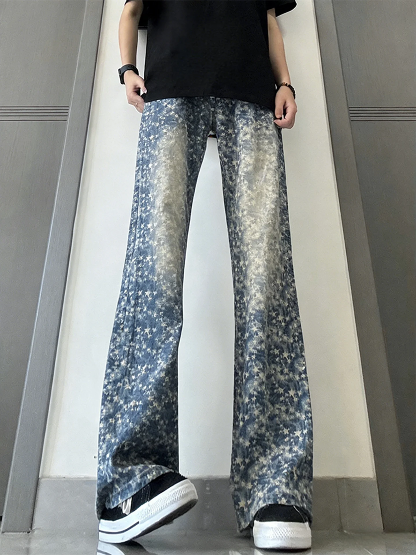 Gradual Star Embroidery Men's Jeans Flared High Street Design Straight Leg Knife Durable Wear Resistant Spring Fashion
Gradual Star Embroidery Men's Jeans Flared High Street Design Straight Leg Knife Durable Wear Resistant Spring Fashion