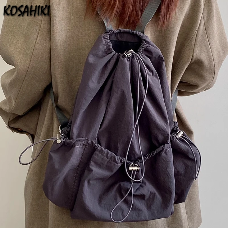 Vintage Y2k Aesthetic Drawstring Pleated Backpack Women Outdoor Casual Travel Backpacks All Match Ins Students Simple Schoolbags
Vintage Y2k Aesthetic Drawstring Pleated Backpack Women Outdoor Casual Travel Backpacks All Match Ins Students Simple Schoolbags