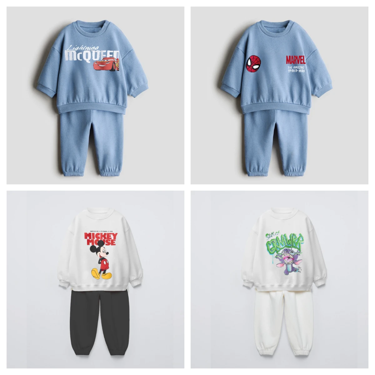 Сине-белый комплект с капюшоном серии с популярными персонажами аниме, такие как McQueen Человек-паук с Микки и вышивкой, 2 шт.
Сине-белый комплект с капюшоном серии с популярными персонажами аниме, такие как McQueen Человек-паук с Микки и вышивкой, 2 шт.