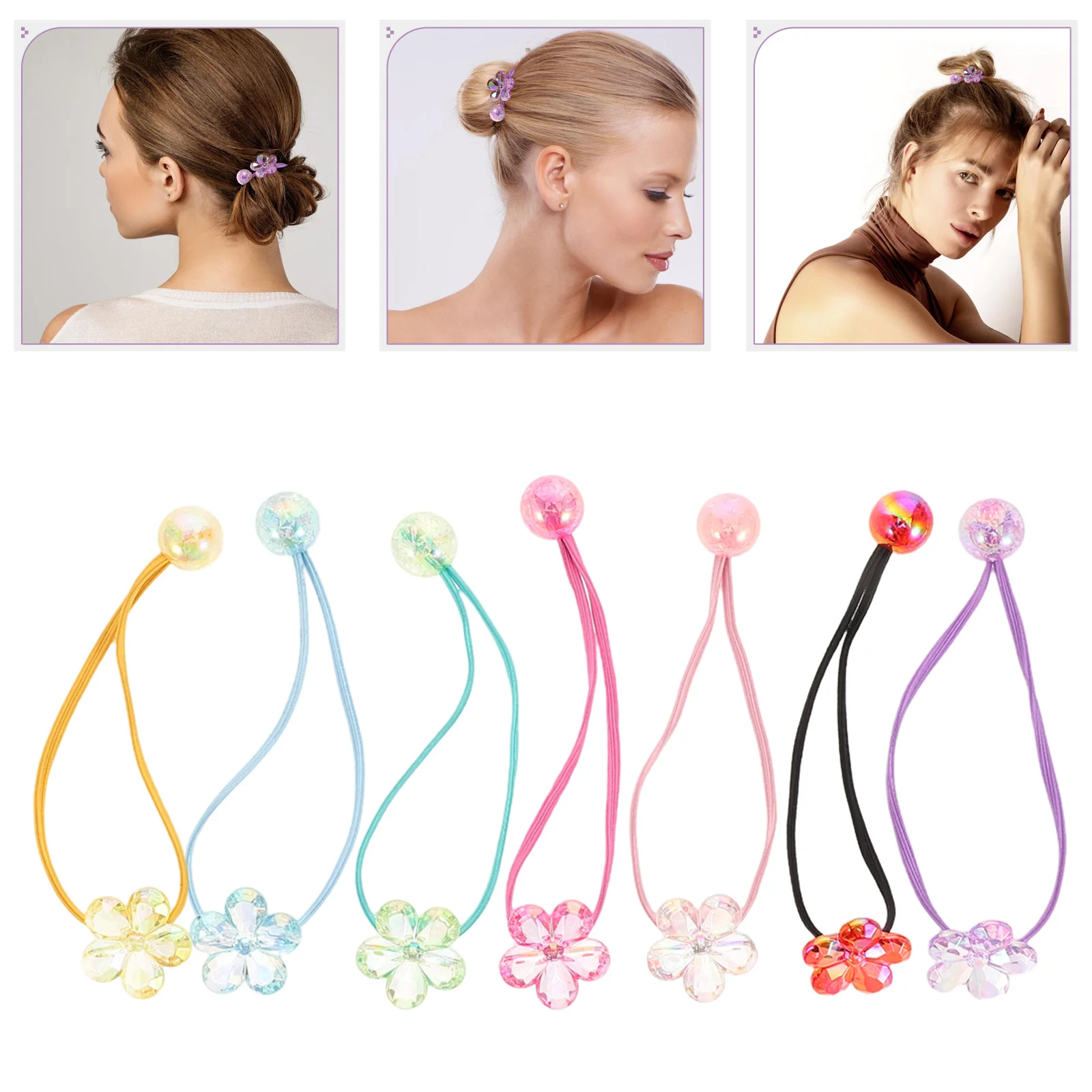14 pcs 'S Crystal Accessories Flower Bead Elastic Ties Soft Adjustable Ponytail Holders For Hair Bands
14 pcs 'S Crystal Accessories Flower Bead Elastic Ties Soft Adjustable Ponytail Holders For Hair Bands